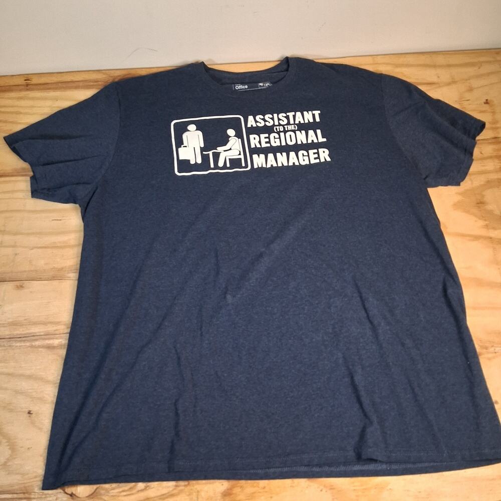 The Office Mens Tee Shirt Sz 2XL Navy Assistant Regional Manager Short Sleeve